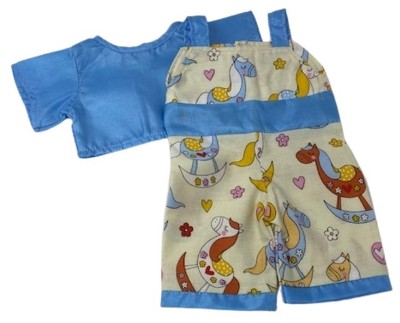 Doll Clothes Superstore Rocking Horse Print Jumpsuit Fits Cabbage Patch Boy Or Girl Dolls