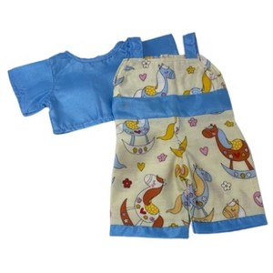 Doll Clothes Superstore Rocking Horse Print Jumpsuit Fits Cabbage Patch Boy Or Girl Dolls - 1 of 4