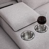 ChicFurnit Sectional Sofas with Ottoman Removable Cushions USB Cupholder Console and Toss Pillows for Living Room, Light Gray, 110.25"*125.25"*35" - 3 of 4