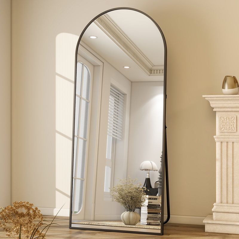 BEAUTYPEAK Rectangle With Rounded Top Full Length Mirrors, 1 of 5