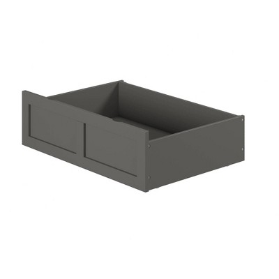 Twin Foot Drawer Gray - AFI: Wood Frame Trundle Storage, Smooth Hand-Polished Finish, 1 Year Warranty