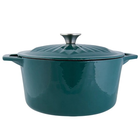 Taste Of Home Dutch Oven with Lid, Enameled Cast Iron, 5-Quart