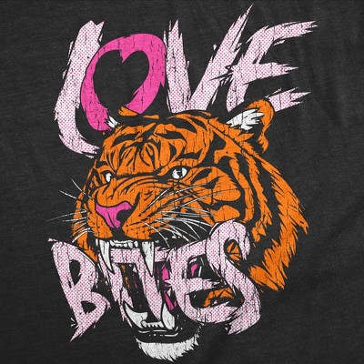 Мужские футболки Crazy Dog T-Shirts, Inc. Mens Funny T Shirts Love Bites Sarcastic Valentines Day Tiger Tee For Men - Crazy Dog Men's T Shirt for Valentines Gift Black L — фото 2