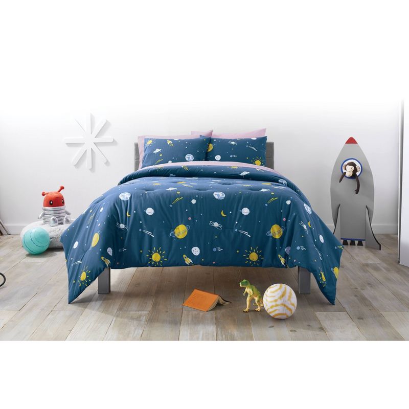 Space Kids' Comforter Set Navy - Pillowfort™, 2 of 5