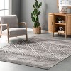 Nuloom Phyllis Pet Friendly Machine Washable Diamond Trellis Area Rug, 4' x 6', Grey - 2 of 4