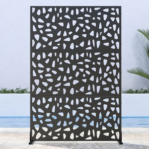 PexFix 72 in. H x 47 in. W Outdoor Metal Privacy Screen Garden Fence Irregular Pattern Wall Applique - 1 of 4