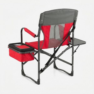 Gymax Portable Folding Camping Director's Chair w/ Cooler Bag Side