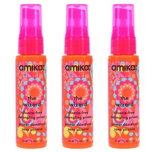 Amika The Wizard Silicone-Free Detangling Primer 1 oz 3 Pack : Target