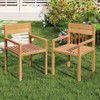 Costway 1/2/4 PCS Outdoor Teak Wood Chair Patio Dining Armchair with Slatted Seat & Backrest - 2 of 4