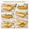 MOONMISS 78"Convertible Sleeper Sofa Bed with Pillows, Folding Mattress Couch, Removable Washable Floor Sofa for Small Spaces - 2 of 4