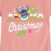 Girls' - Lilo and Stitch - Aloha Christmas Fitted Short Sleeve Graphic T-Shirt - 2 of 4