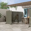 MAYEERTY 72¡Á47 in Metal Outdoor Patio Privacy Screen Freestanding Room Divider Partition for Indoor, White - 3 of 4