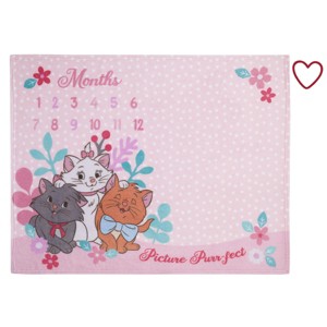 NoJo Disney Aristocats Pink Picture Purr-fect Super Soft Photo Op Milestone Baby Blanket - 1 of 4