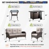 Buenhomino 5PCS Outdoor Patio Furniture Set with Fire Pit,PE Wicker Patio Conversation Sets, 43" 50000BTU Gas Propane Fire Pit Table,Wicker Chairs Set - 3 of 4