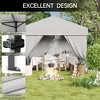 CuisinSmart 10x10 Pop Up Canopy Tent with 4 Removable Sidewalls, Outdoor Portable Canopy for Parties, Backyard, Beach, White - 4 of 4