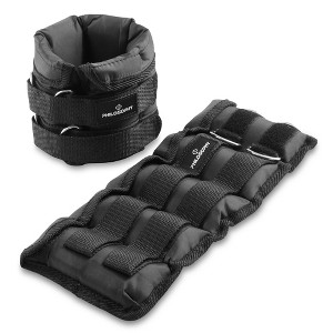 Philosophy Gym Adjustable Ankle Wrist Weights Pair, Arm Leg Weight Straps Set with Removable Weights - 1 of 4
