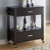 Umberra 2 Drawer Kitchen Cart Red Cocoa - HOMES: Inside + Out: Modern Mobile Island, Storage & Casters - image 2 of 4