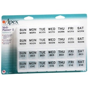 Apex Mediplanner II Pill Organizer Large Clear - 1 of 2