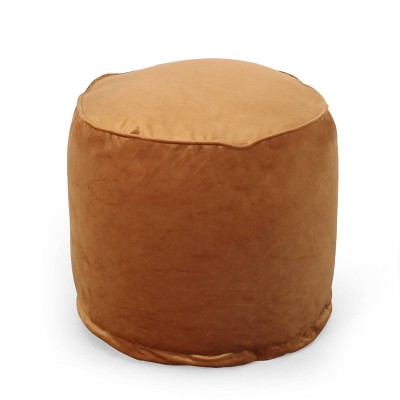 Gwinnett Modern Velveteen Cylinder Pouf - Christopher Knight Home
