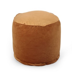 Gwinnett Modern Velveteen Cylinder Pouf - Christopher Knight Home - 1 of 4