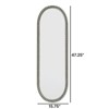 FONTOI Oval Retro Wall Mirror, Vintage Vanity Mirror, Mirror Wall Decor for Bathroom Living Room Cloakroom Entryway, Silver, 15.75"*47.25"*0.98" - 3 of 4