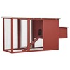 vidaXL Chicken Coop Brown Solid pine wood with painted finish Medium - Red - 4 of 4