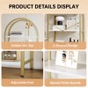5 Tier Bookcase and Bookshelf, Free Standing Metal Frame Arched Racks, Modern Storage Rack Shelf  for Bedroom Living Room Home Office - 3 of 4