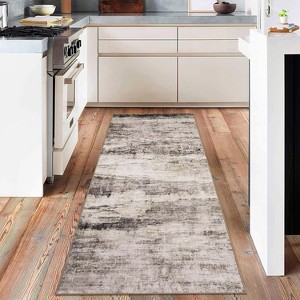 Modern Abstract Area Rug Soft Washable Foldable Accent Rug Non Slip Low Pile Throw Rugs for Living Room Bedroom - 1 of 4