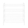 (2 Pack)4-Tier Steel Wire Shoe Organizer, Holds up to 12 Pairs, Arctic White - 3 of 4