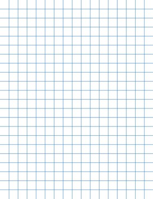 School Smart Graph Paper, 15 lb, 1/8 Inch Grids, 8-1/2 x 11 Inches, 500  Sheets