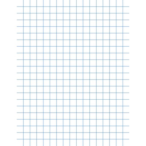 School Smart Graph Paper, 8-1/2 X 11 Inches, 1/2 Inch Rule, White