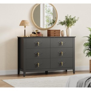Dresser for Bedroom with 6 Drawers, 48" Wide Modern Chest of Drawers with Metal Handle - 1 of 4