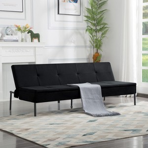 Aukfa 63" Multi-Functional Convertible Sofa Bed ¨C Instantly Transforms into Japanese Mattress, Space-Saving Solution - 1 of 4