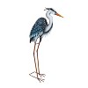 Evergreen Beautiful Metal Grey Heron Decor - 24 x 34 x 8 Inches - 3 of 4