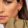 Huggie Hoop Earrings 14K Gold Plated Cubic Zirconia Dainty Simple Cute Beads Elegant CZ Circle Small Hoop Earring for Women Minimalist Handmade - 3 of 4