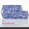 Pimpernel Blue Room Sunflower Large Handled Tray - Rectangular Melamine Serving Tray with Blue Botanical Design & Side Handles - Dishwasher Safe - 4 of 4