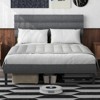 KTMBDW Upholstered Platform Bed Frame, Mattress Foundation, Metal Slat Support, No Box Spring Needed, Easy Assembly - 2 of 4