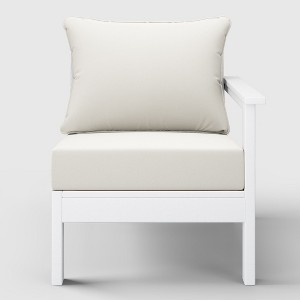 WestinTrends  Avalon Outdoor Patio HDPE Right Arm Facing Sectional Corner Club Chair with Patio Cushions - 1 of 4