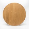 Gulches 35.4" Counter Height Round Dining Table, Mid-Century Modern Natural Oak Finish, MDF & Rubberwood Table for Small Kitchen Dining Room - 2 of 4