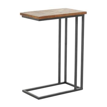 Rustic Metal Accent C-Table Brown - Olivia & May