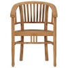 vidaXL Patio Chairs Set of 2 - Solid Teak Wood - Weather Resistant Outdoor Chairs with Backrest and Armrest - Fine Sanded Finish - Easy to Assemble - 3 of 4