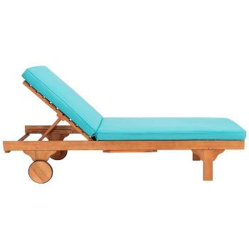 Newport Chaise Lounge Chair With Side Table  - Safavieh