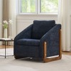 XINGHANZHENXUAN Modern Upholstered Armchair with Wooden Side Frame, Accent Leisure Chair for Living Room & Bedroom - 3 of 4
