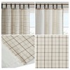 Plaid Faux Leather Tab Top Curtain Panel with Fleece Lining(Only 1 Pc Curtain Panel) - 3 of 4