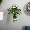 Nearly Natural 19-in Mixed Stephanotis & Ivy Hanging Artificial Plant (Set of 4) - 2 of 2
