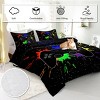 Boersma Black Video Game Comforter Set – Colorful Game Controller Bedding for Kids & Teens, 3-Piece Set, Boys Girls Room Decor - 4 of 4