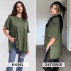 EXLURA Womens Summer Oversized T Shirts Casual Short Sleeve Loose Maternity Tops Crewneck Tunic Plus Gym Workout Top - 2 of 4