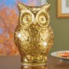 Collections Etc LED Lighted Golden Owl Decorative Glass Statue 4.75 X 4.25 X 7.5 - 2 of 2