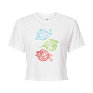 Women's - Pokémon - Grookey Scorbunny And Sobble Cropped Graphic T-Shirt - 1 of 4