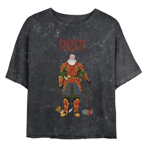 Junior's The Lord of the Rings: The War of the Rohirrim Helm Hammerhand Pose Crop T-Shirt - 1 of 4